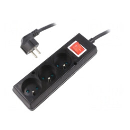 Prelungitor electric 10m 3 prize negru | Electronic-mag.ro | Componente Electronice