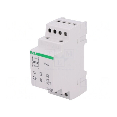 Transformator de alimentare 8V 1A 8VA pentru şină DIN | Electronic-mag.ro | Componente Electronice
