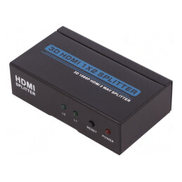 Splitter HDMI 1.3 Negru cu Intrare DC și HDMI | Electronic-mag.ro | Componente Electronice