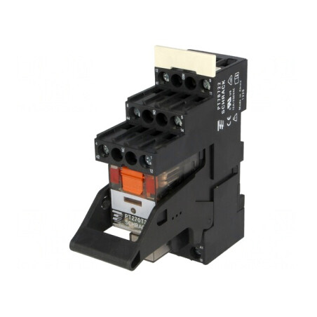 Releu Intermediar DPDT 230VAC 12A | Electronic-mag.ro | Componente Electronice