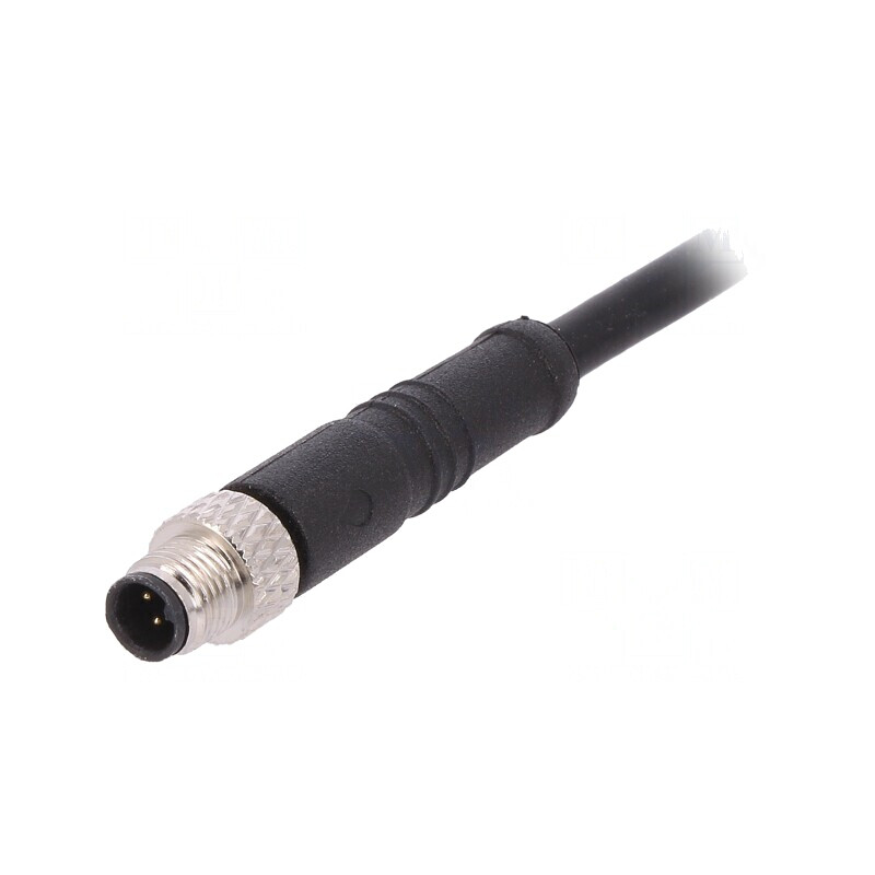 Conector M5 Mufă Tată 4 PIN Drept IP67 60V 1m | Electronic-mag.ro | Componente Electronice