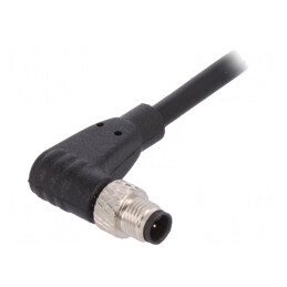 Conector M5 Mufă Tată 4 PIN IP67 60V în Unghi | Electronic-mag.ro | Componente Electronice