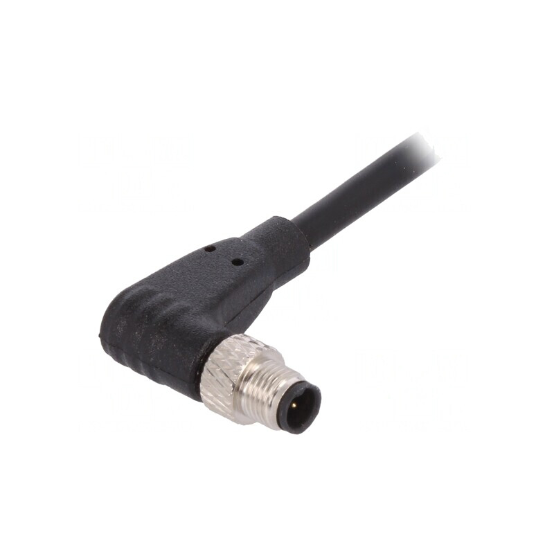 Conector M5 Mufă Tată 4 PIN IP67 60V în Unghi | Electronic-mag.ro | Componente Electronice
