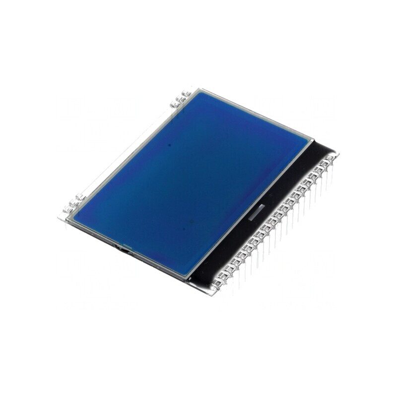 Afișaj LCD grafic 128x64 STN Negative albastru 55x43mm | Electronic-mag.ro | Componente Electronice