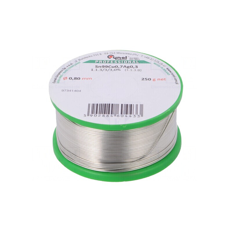 Sârmă de lipit fără plumb 0,8mm 250g | Electronic-mag.ro | Componente Electronice Sârmă de lipit fără plumb 0,8mm 250g | Electronic-mag.ro | Componente Electronice