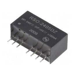 Convertor DC/DC 1W 9-36V la 5V/-5V SIP8 RSO-2405DZ | Electronic-mag.ro | Componente Electronice