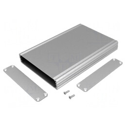 Carcasă Aluminiu Gri cu Panou AKG 105mm x 160mm x 22mm | Electronic-mag.ro | Componente Electronice