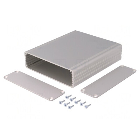 Carcasă aluminiu gri AKG 105x120x30mm | Electronic-mag.ro | Componente Electronice