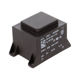 Transformator încapsulat 22VA 230VAC 9V 2445mA PCB | Electronic-mag.ro | Componente Electronice