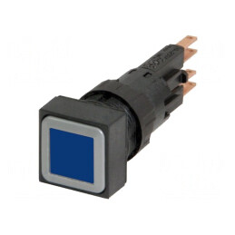 Comutator 16mm cu LED Albastru | Electronic-mag.ro | Componente Electronice