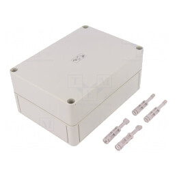 Carcasă universală gri 130x180x84 mm | Electronic-mag.ro | Componente Electronice