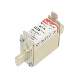 Siguranță 50A 690VAC 440VDC NH000 Argintie | Electronic-mag.ro | Componente Electronice