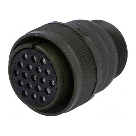 Conector Circular Dimensiune 22 Aliaj Aluminiu Oliv | Electronic-mag.ro | Componente Electronice