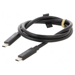 Cablu USB 4.0 USB C dublu 0,7m negru 40bps | Electronic-mag.ro | Componente Electronice