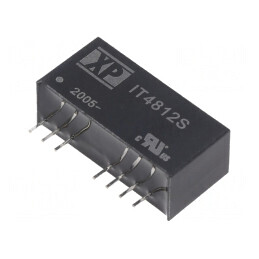 Convertor DC/DC 3W 18-75V la 12V/-12V SIP IT4812S | Electronic-mag.ro | Componente Electronice