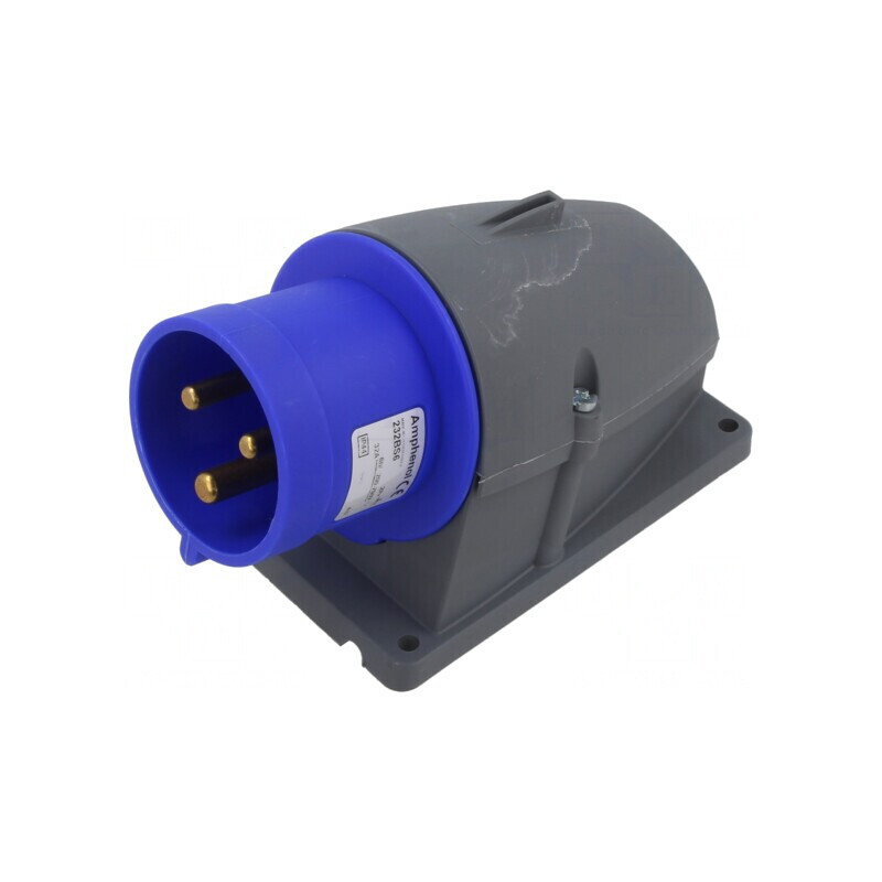 Conector de Alimentare AC Trifazat Soclu Tată Unghi IP44 | Electronic-mag.ro | Componente Electronice
