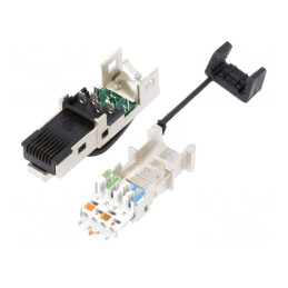Mufă RJ45 Cat 6a Ecranată Aurită 8p8c | Electronic-mag.ro | Componente Electronice