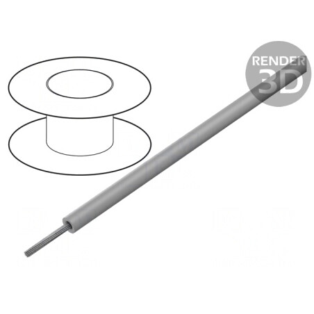Cablu HookUp Wire litat Cu 24AWG PVC gri închis 600V 30,5m | Electronic-mag.ro | Componente Electronice