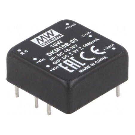 Convertor DC/DC 10W 18-36V la 5V și -5V THT DKM10B-05 | Electronic-mag.ro | Componente Electronice
