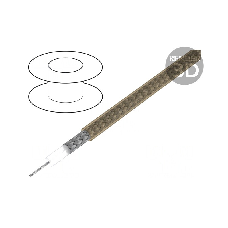 Cablu Coaxial RG180B/U 3.7mm Maron sau Alb | Electronic-mag.ro | Componente Electronice