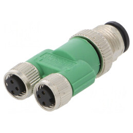 Splitter M12 tată M8 mamă dublu pentru DeviceNet/CANopen | Electronic-mag.ro | Componente Electronice