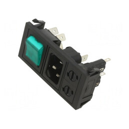 Conector alimentare AC 10A 250V IEC 60320 | Electronic-mag.ro | Componente Electronice