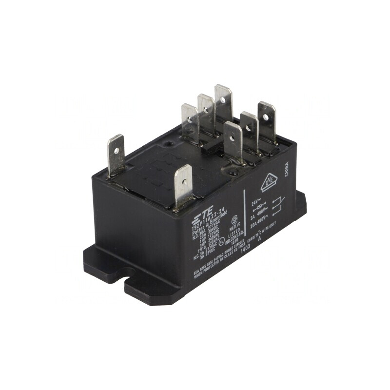 Releu electromagnetic DPDT 24VAC 30A T92 | Electronic-mag.ro | Componente Electronice Releu electromagnetic DPDT 24VAC 30A T92 | Electronic-mag.ro | Componente Electronice