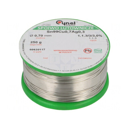 Sârmă de Lipit Fără Plumb 250g Bobină | Electronic-mag.ro | Componente Electronice