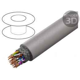 Cablu UNITRONIC® LiHCH (TP) 16x2x0,5mm2 LSZH 60V Gri-Bej