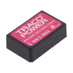 Convertor DC/DC 3W 36-72V la 12V/-12V | Electronic-mag.ro | Componente Electronice