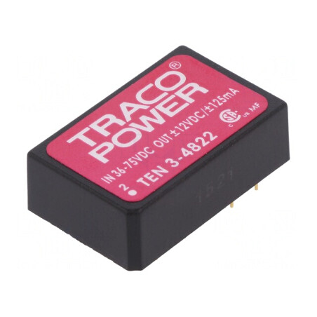 Convertor DC/DC 3W 36-72V la 12V/-12V | Electronic-mag.ro | Componente Electronice