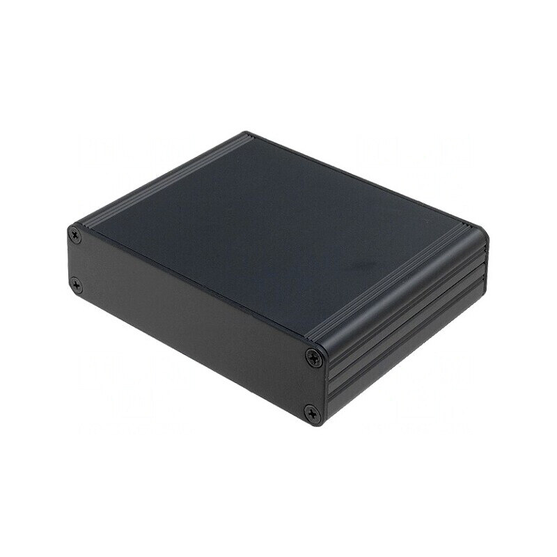 Carcasă aluminiu neagră AKG 105x80x26 mm | Electronic-mag.ro | Componente Electronice