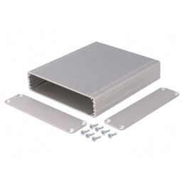 Carcasă aluminiu gri 105x120x26 mm | Electronic-mag.ro | Componente Electronice