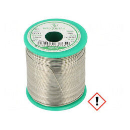 Sârmă de lipit | Sn99,3Cu0,7 | 0,8mm | 0,25kg | fără plumb | bobină | ECO 1 (SNCU1) FLUX B2.1 0,8 MM 250G