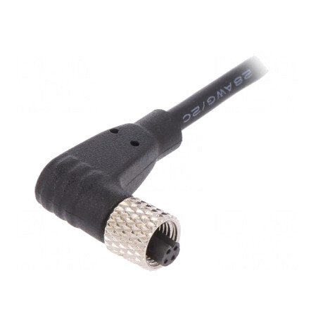 Mufă Mamă M5 4 PIN IP67 60V în Unghi | Electronic-mag.ro | Componente Electronice
