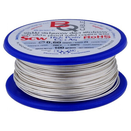 Sârmă de Cupru Argintată 0,6mm 100g | Electronic-mag.ro | Componente Electronice