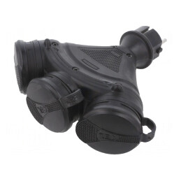 Conector Alimentare AC Mamă 2P PE 250V 16A Pe Cablu | Electronic-mag.ro | Componente Electronice