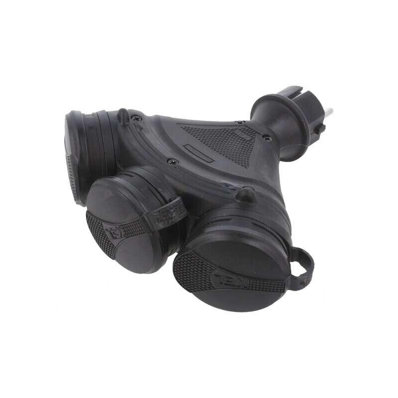 Conector Alimentare AC Mamă 2P PE 250V 16A Pe Cablu | Electronic-mag.ro | Componente Electronice