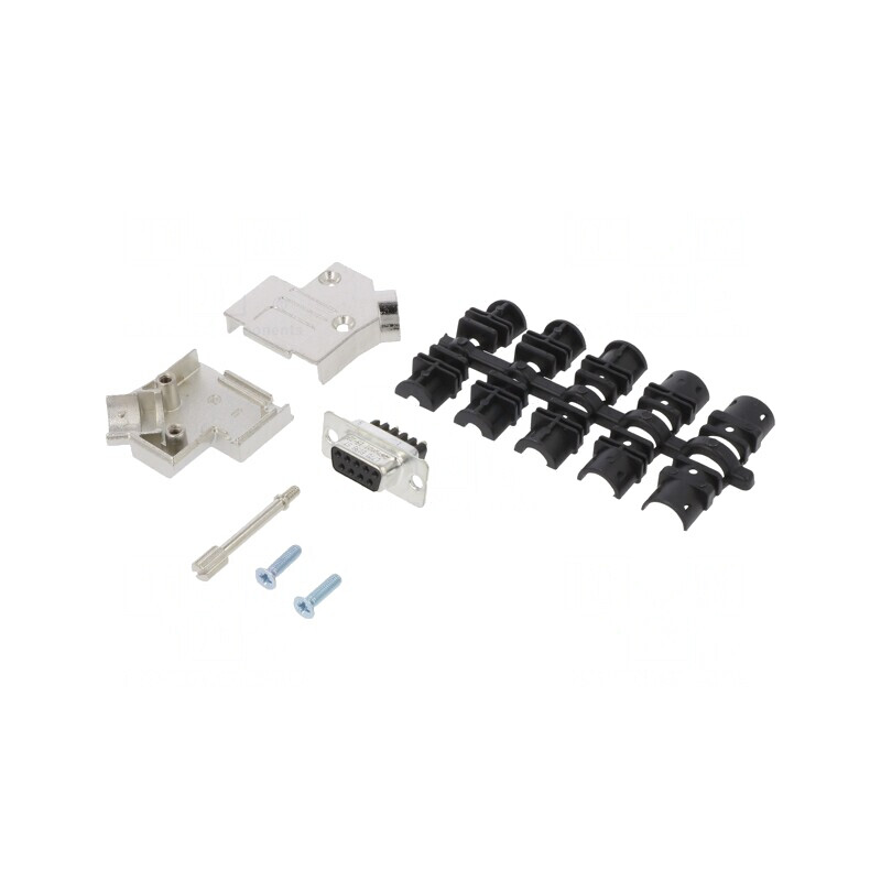 Conector D-Sub 9P Mamă 45° Terminal Șurub pe Cablu | Electronic-mag.ro | Componente Electronice