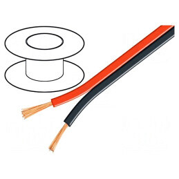 Cablu Difuzor 2x0.75mm2 Negru-Roșu CCA | Electronic-mag.ro | Componente Electronice