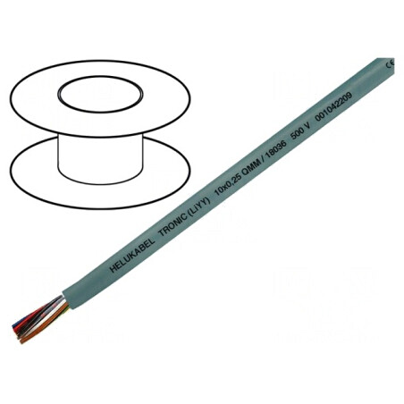 Cablu LiYY 52x0,34mm2 neecranat 500V gri | Electronic-mag.ro | Componente Electronice