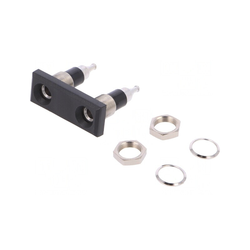 Soclu banană neagră dublă 4mm 25A | Electronic-mag.ro | Componente Electronice Soclu banană neagră dublă 4mm 25A | Electronic-mag.ro | Componente Electronice