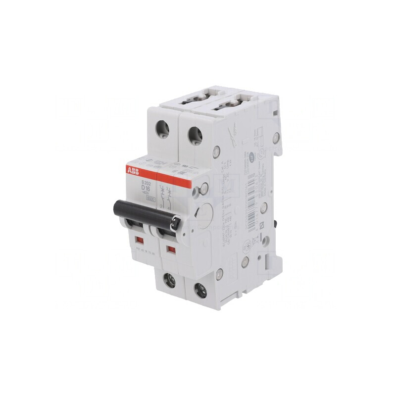 Întrerupător de Supracurent 16A 2P 6kA 230/400VAC | Electronic-mag.ro | Componente Electronice