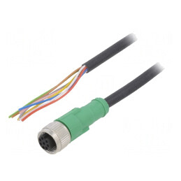Mufă M12 8-Pin Mamă 1.5m IP65/IP67 | Electronic-mag.ro | Componente Electronice