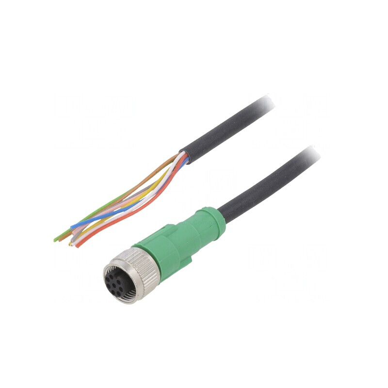 Mufă M12 8-Pin Mamă 1.5m IP65/IP67 | Electronic-mag.ro | Componente Electronice