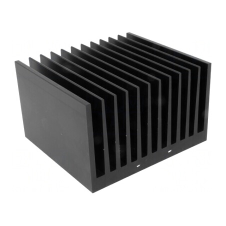 Radiator Extrudat cu Aripioare Negru 100mm x 112mm | Electronic-mag.ro | Componente Electronice