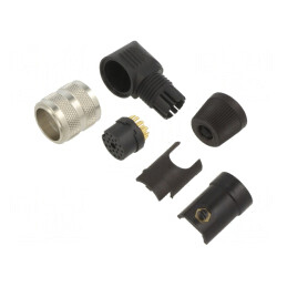 Mufă Mamă M16 Lipire pe Cablu 19 PIN 3A 32V IP40 | Electronic-mag.ro | Componente Electronice