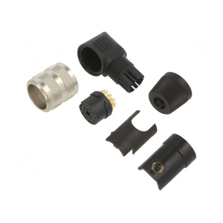 Mufă Mamă M16 Lipire pe Cablu 19 PIN 3A 32V IP40 | Electronic-mag.ro | Componente Electronice