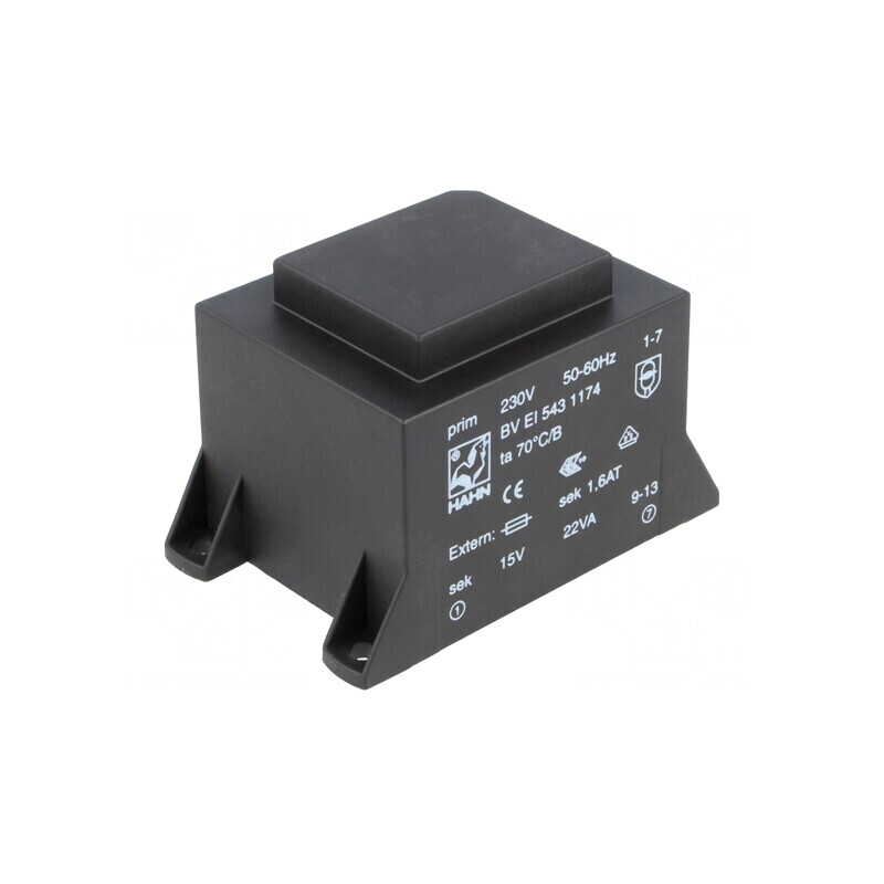 Transformator încapsulat 22VA 230V 15V PCB | Electronic-mag.ro | Componente Electronice