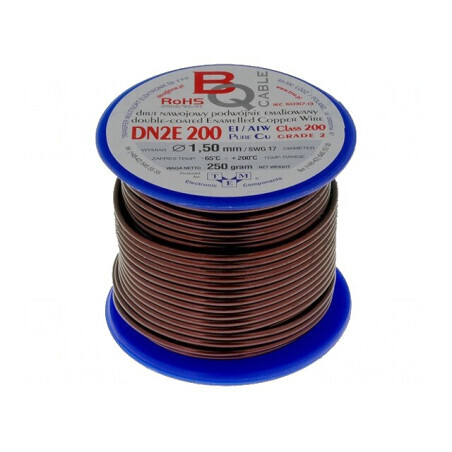 Sârmă bobină dublu emailată 1,5mm 0,25kg Copper | Electronic-mag.ro | Componente Electronice
